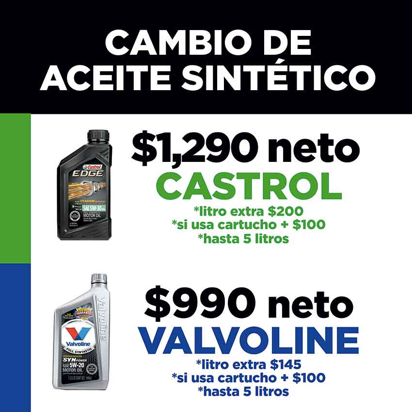 Aceite Castrol y Valvoline en Monterrey